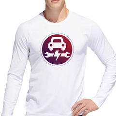 Remera Manga Larga Mecanico Electrico Auto Carro Circulo