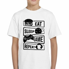 Imagen de Remera Eat Slepp Game Repeat Negro