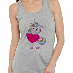 Musculosa Deportiva Unicornio Corazon Con El Txt Q Quieras M2