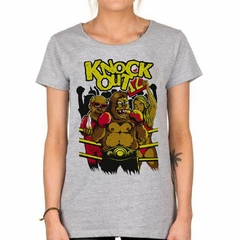 Remera Knock Out Gorilla Boxeador En El Ring - TiendaCubik