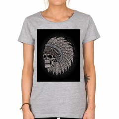 Remera Skull Aztec Feathers Calavera Plumas - comprar online