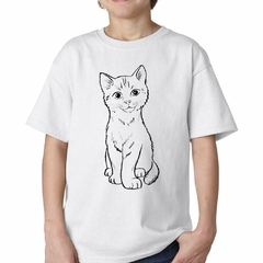 Remera Gato Sentado Vector M2