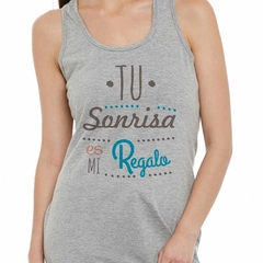 Musculosa Deportiva Tu Sonrisa Es Mi Regalo Smile