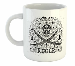 Taza Jolly Roger Calavera Espadas