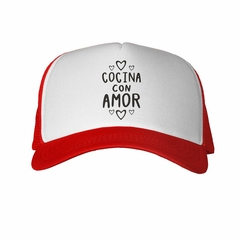 Gorra Cocina Con Amor Corazones en internet