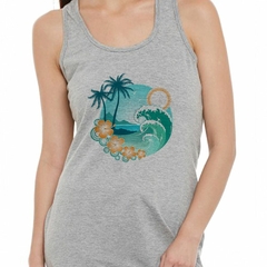 Musculosa Deportiva Playa Palmeras Olas Sol Summer Viaje - comprar online