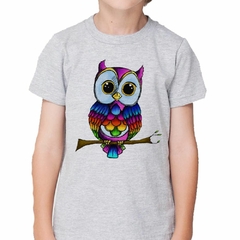 Remera Owl Buho Lechuza Colors Diseño Dibujo - TiendaCubik