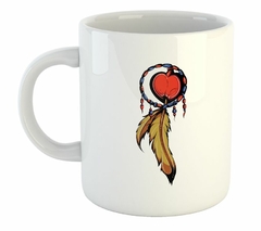 Taza Llavero Con Plumas Dibujo