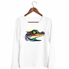 Remera Manga Larga Caiman Cocodrilo Reptil Lagarto