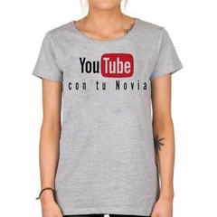 Imagen de Remera Youtube Con Tu Novia Chiste Risa Frase