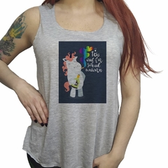 Musculosa Unicorn Very Bad Unicornio Malo Fumando