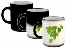 Taza Hojas Verdes Mariquitas De Colores en internet