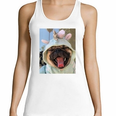 Musculosa Deportiva Pug Bostezando Con Disfraz - comprar online