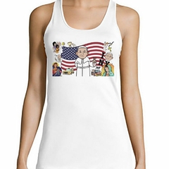 Musculosa Deportiva Papa Francisco Religion Catolica Dibujo #5