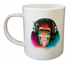 Taza Mono Con Auriculares Sacando La Lengua - comprar online