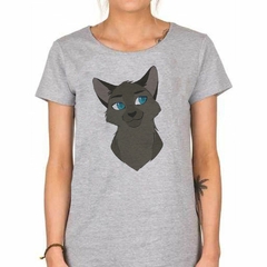 Remera Gato Con Ojos Celestes Dibujo Art