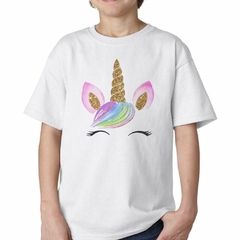 Remera Cara Unicornio Cejas Y Pelo Colores