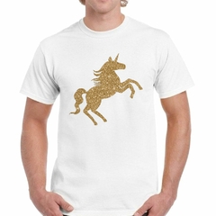 Imagen de Remera Caballo Unicornio Dorado Silueta