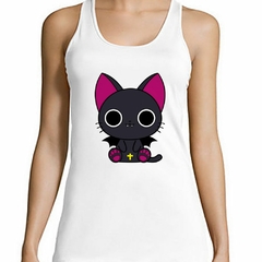 Musculosa Deportiva Gato Vampiro Murcielago Animado