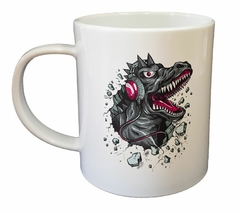 Taza Dinosaurio Furioso Escuchando Musica - comprar online