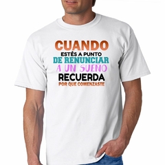 Remera No Renuncies Recuerda - tienda online