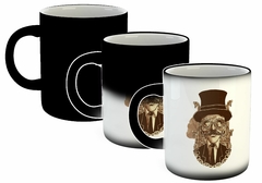 Taza Steampuk Art Hombre Man Lentes Maquina en internet