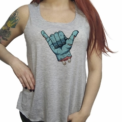 Musculosa Mano Frankenstein Caricatura Art Celeste