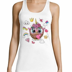 Musculosa Deportiva Owl Buho Lechuza Dibujo Diseño Lentes Art