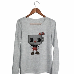 Remera Manga Larga Cuphead Funko Sonrisa Manos Cintura - comprar online