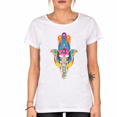 Remera Elefante Mano Fatima Jamsa Amuletos Colores