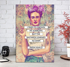 Cuadro Frida Kahlo Bastards Learn