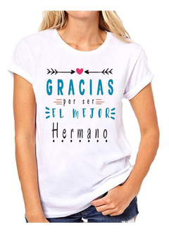 Remera Gracias Por Ser El Mejor Hermano - comprar online