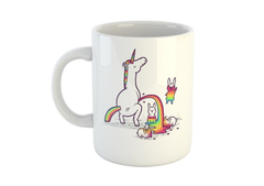 Taza Unicornio Haciendo Arcoiris Rainbow Color