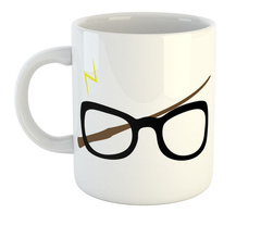 Taza Harry Potter Cicatriz Lentes Hogwarts