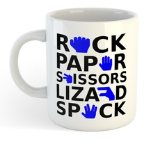 Taza Paper Scissors Lizard Spock Big Bang Theory