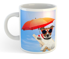 Taza Animales Jack Russell Sol Playa Funny