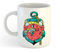 Taza Simpson Hellfish Peces Del Infierno