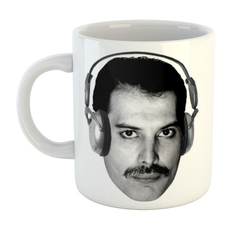 Taza Freddie Mercury Queeners Auriculares