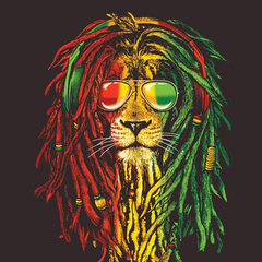 Cuadro Leon Rasta Reggae Auriculares Diseño - comprar online