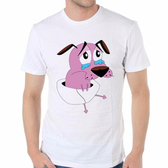 Remera Coraje El Perro Cobarde Llorando Cartoon Retro