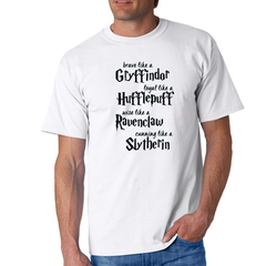 Remera Harry Potter Gryffindor Hufflepuff Ravenclaw Slythe