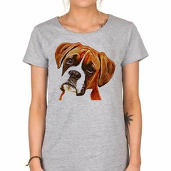 Remera Perro Boxer Dibujo Art - tienda online