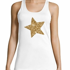 Musculosa Deportiva Estrella Dorada Dibujo Art - comprar online