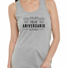 Musculosa Deportiva Feliz Aniversario Casados Amor