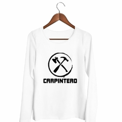 Remera Manga Larga Carpintero Herramientas Circulo