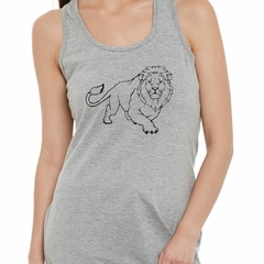 Musculosa Deportiva Leon Dibujo Vector Art