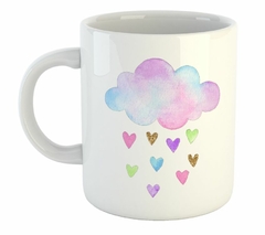 Taza Nubes Lloviendo Corazones Colores