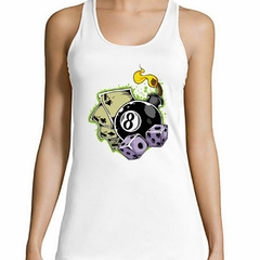 Musculosa Deportiva Juego Cartas Bola Ocho Dados Art - comprar online