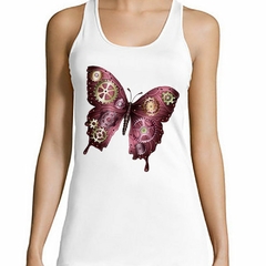 Musculosa Deportiva Steampuk Art Mariposa Metal - comprar online