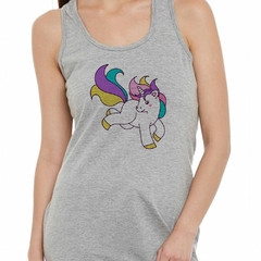 Musculosa Deportiva Unicornio Feliz Colores Art - comprar online